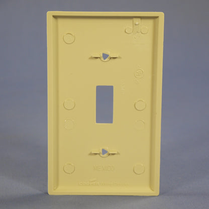 Cooper 5134V Ivory 1-Gang Toggle Switch Cover Nylon Wallplate Standard Size