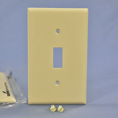 Cooper 5134V Ivory 1-Gang Toggle Switch Cover Unbreakable Nylon Wallplates 4pcs