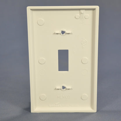 Cooper 5134W White 1-Gang Toggle Switch Cover Unbreakable Wallplate Switchplate