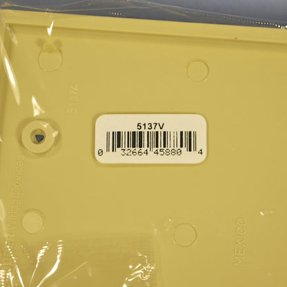 Cooper 5137V Ivory Standard 2-Gang Blank Unbreakable Nylon Wallplates 2-Pack