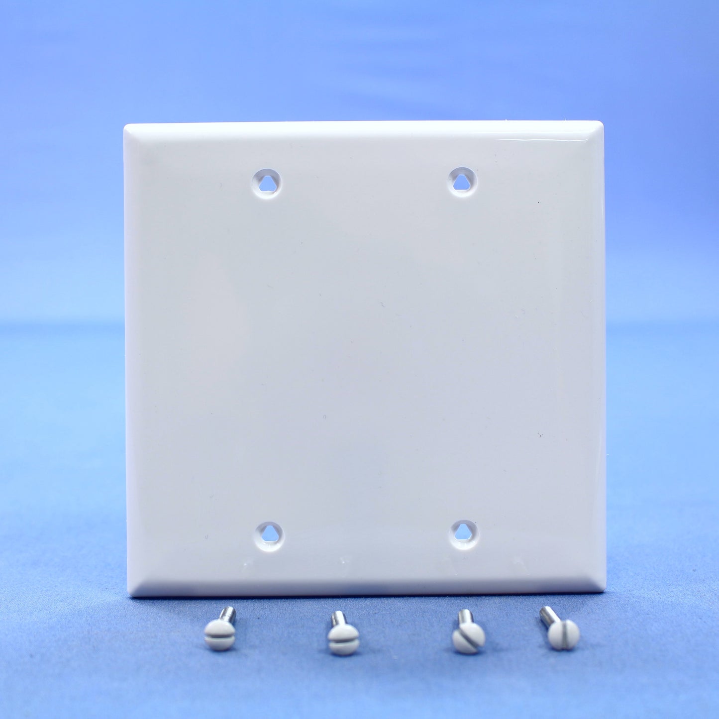 Cooper 5137W White 2-Gang Blank Unbreakable Nylon Wallplate Cover Box Mount