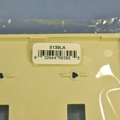 Cooper 5139LA Light Almond 2-Gang Switch Plate Cover Unbreakable Nylon Wallplate