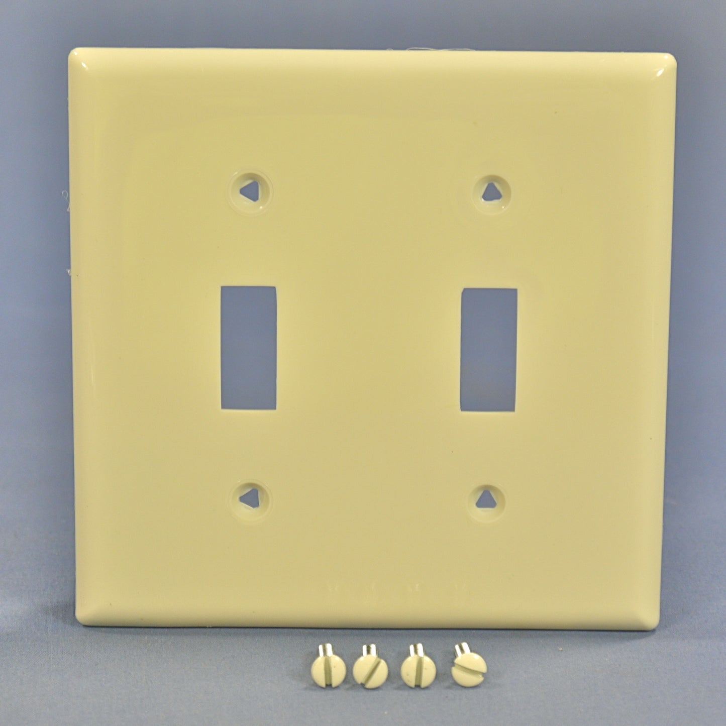 Cooper 5139LA Light Almond 2-Gang Switch Plate Cover Unbreakable Nylon Wallplate