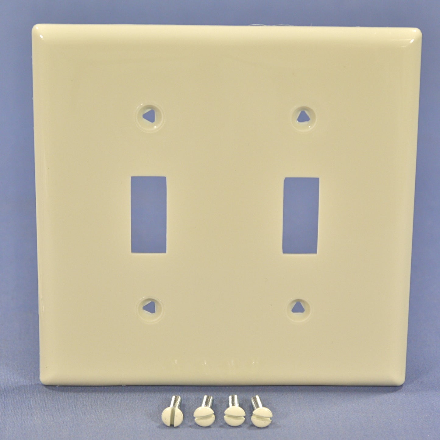 Cooper 5139LA Light Almond 2-Gang Toggle Switch Cover Nylon Wallplates 2-Pack