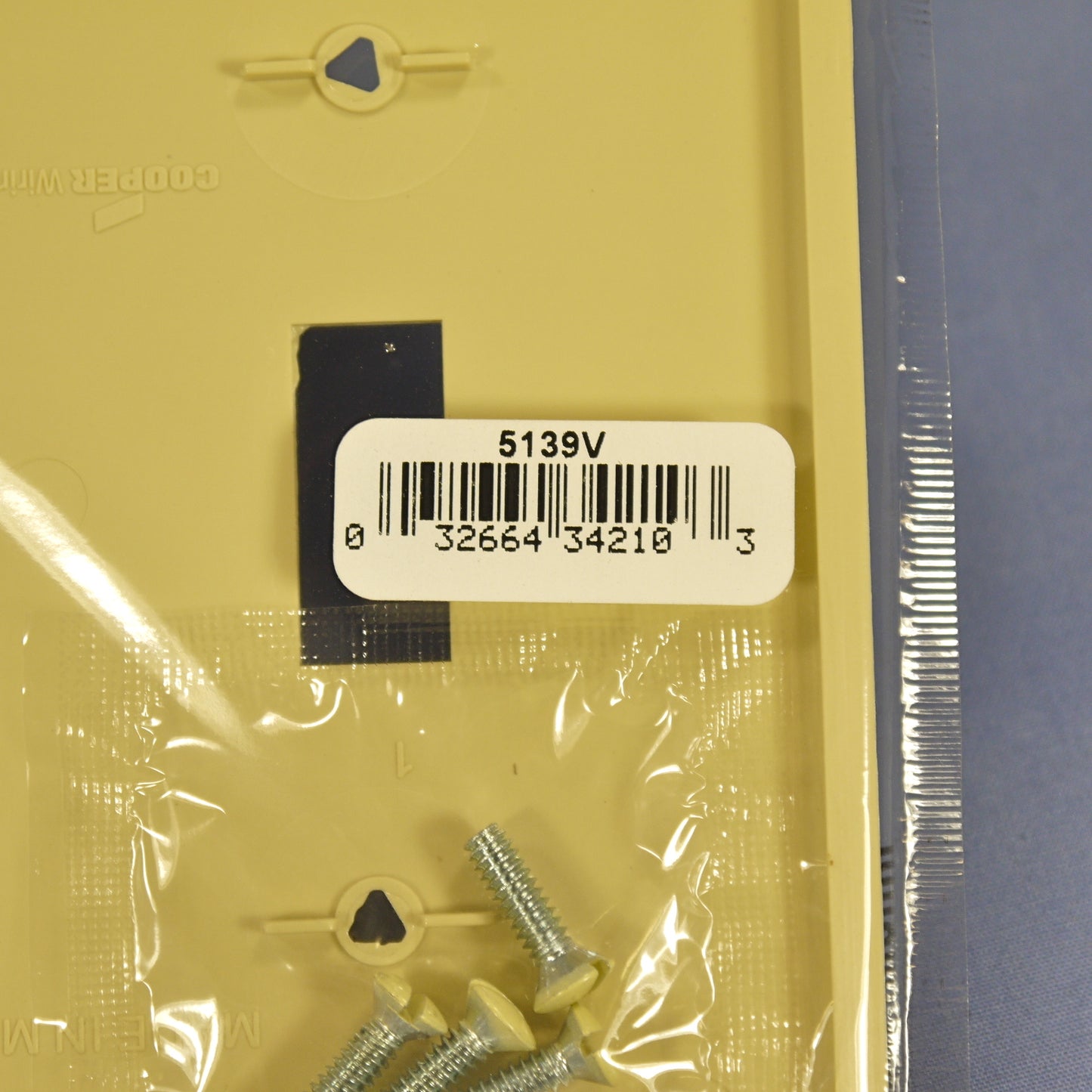 Cooper 5139V Ivory 2-Gang Unbreakable Toggle Switch Plate Cover Nylon Wallplate