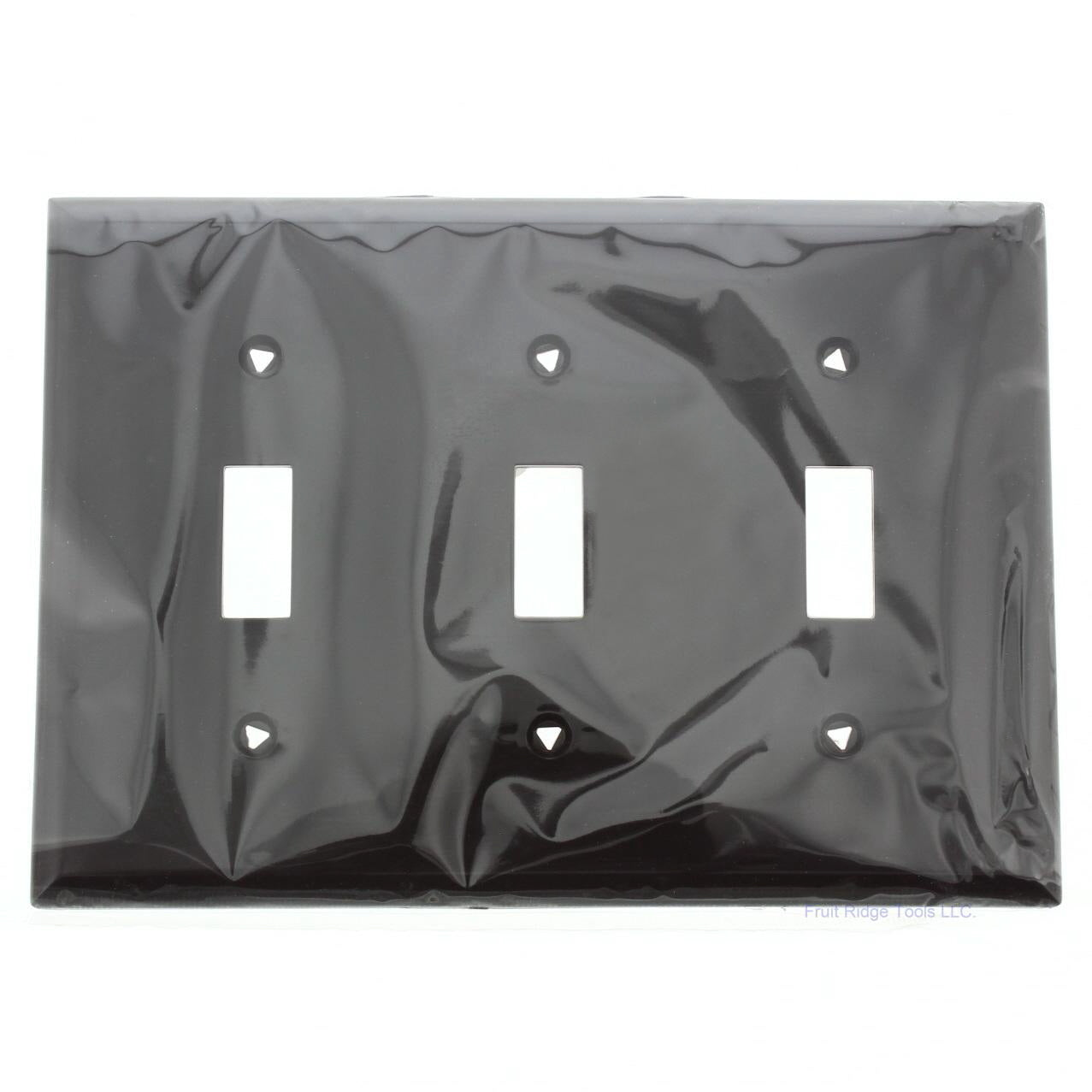 Cooper 5141B Brown 3-Gang Toggle Switch Nylon Unbreakable Wallplate Cover Plate