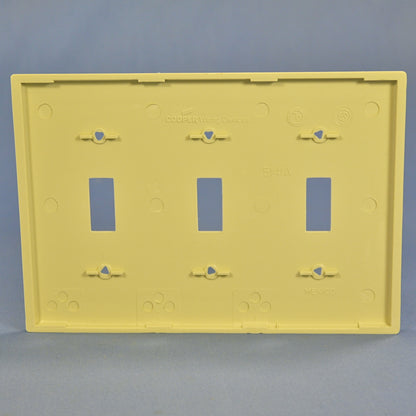 Cooper 5141V Ivory 3-Gang Switch Cover Unbreakable Nylon Wallplate Switchplate