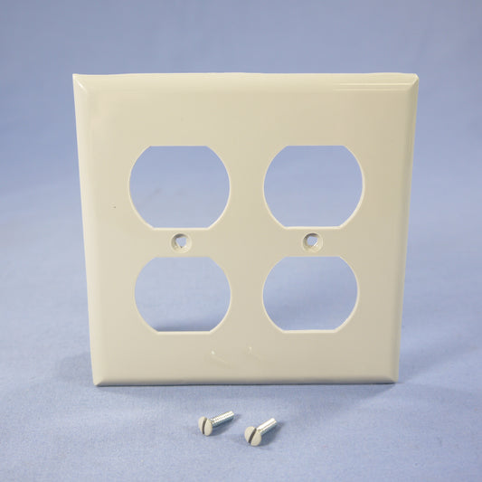 Cooper 5150GY 2-Gang Receptacle Unbreakable Nylon Wallplate Duplex Outlet Cover