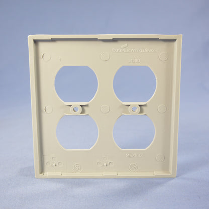 Cooper 5150GY 2-Gang Receptacle Unbreakable Nylon Wallplate Duplex Outlet Cover