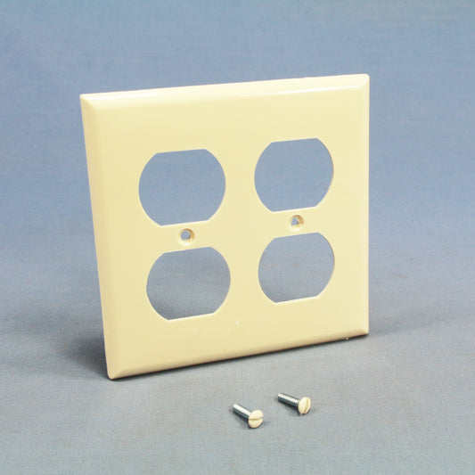 Cooper 5150LA Light Almond 2-Gang Receptacle Nylon Wallplate Duplex Outlet Cover