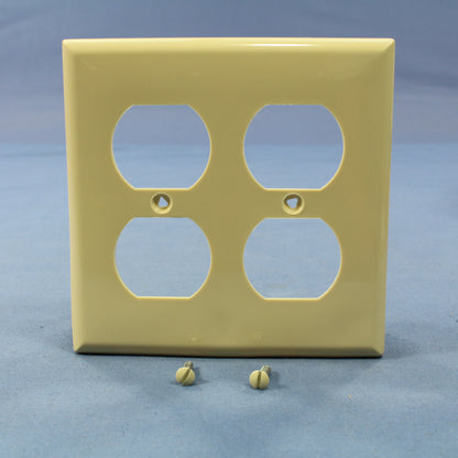 Cooper 5150V Ivory 2-Gang Duplex Receptacle Unbreakable Wallplate Covers 10-Pack