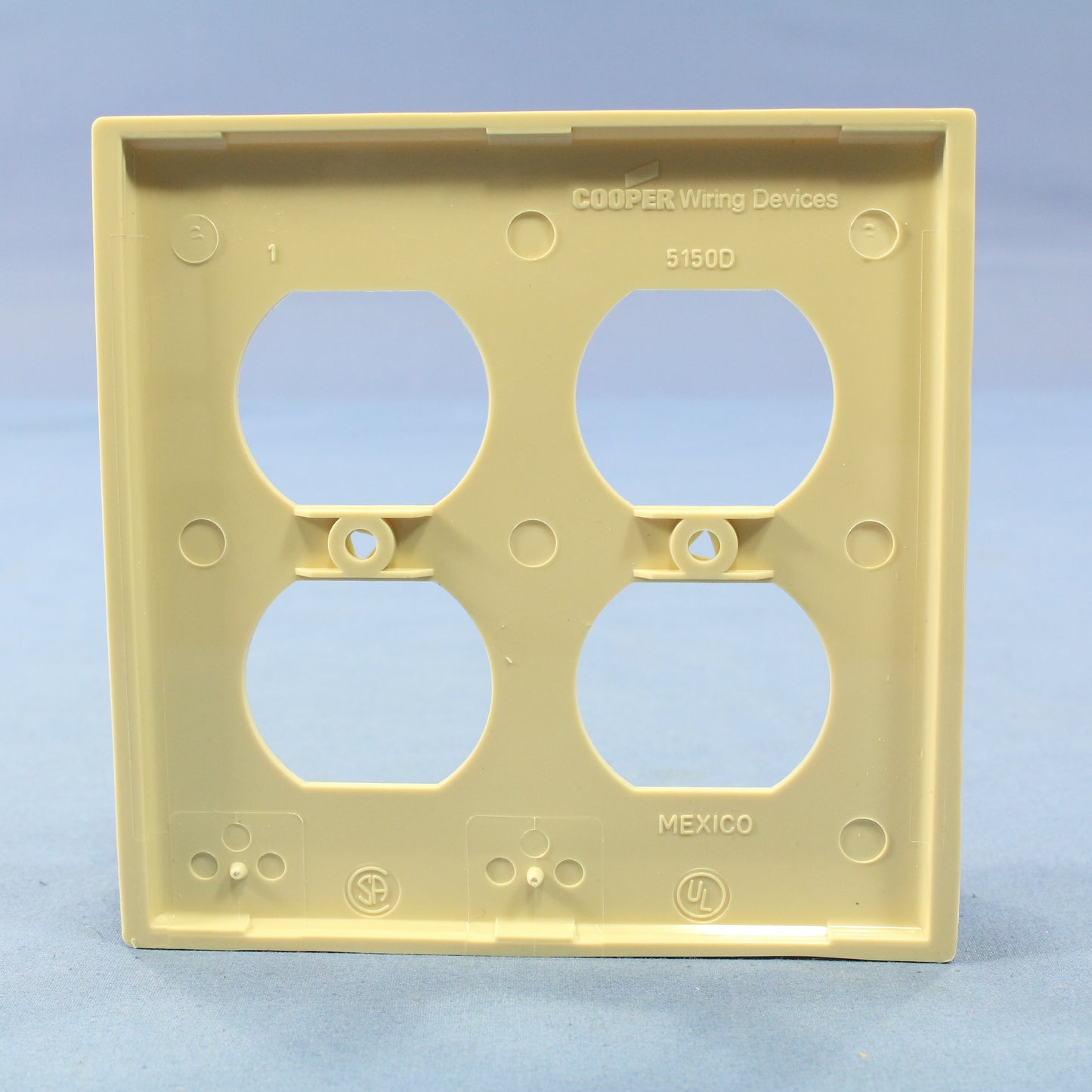Cooper 5150V Ivory 2-Gang Duplex Receptacle Unbreakable Wallplate Covers 10-Pack