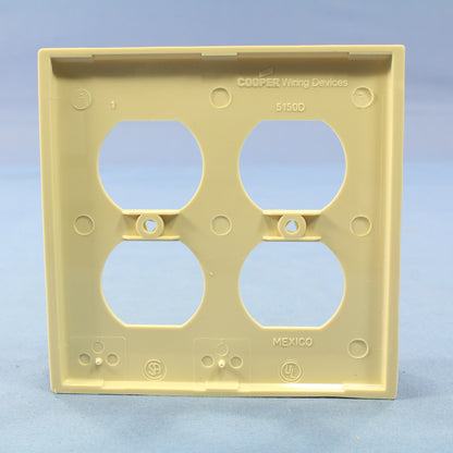 Cooper 5150V Ivory 2-Gang Duplex Receptacle Unbreakable Wallplate Covers 10-Pack