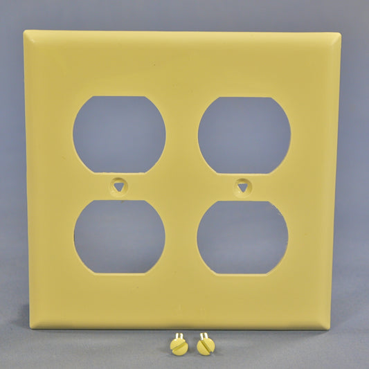 Cooper 5150V Ivory 2-Gang Receptacle Unbreakable Wallplate Duplex Outlet Cover