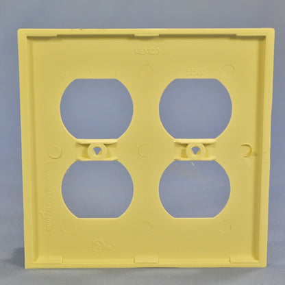 Cooper 5150V Ivory 2-Gang Receptacle Unbreakable Wallplate Duplex Outlet Cover