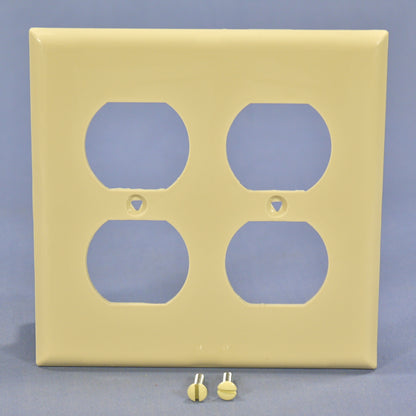 Cooper 5150V Ivory 2-Gang Receptacle Nylon Wallplate Duplex Outlet Covers 2-Pack