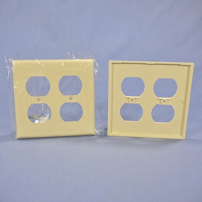 Cooper 5150V Ivory 2-Gang Receptacle Nylon Wallplate Duplex Outlet Covers 2-Pack