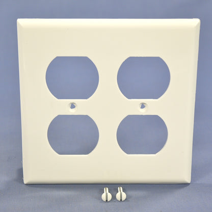 Cooper 5150W White 1-Gang Duplex Unbreakable Nylon Standard Wallplate Cover 2pcs