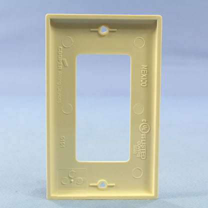 Cooper 5151V Ivory 1-Gang Decorator Unbreakable Nylon Wallplates GFCI Cover 15pc