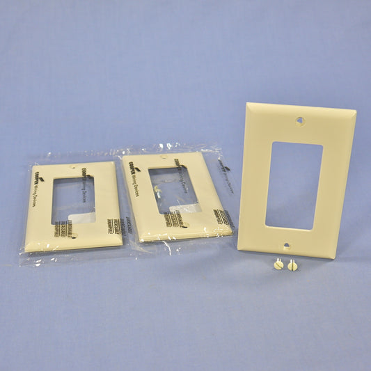 Cooper 5151V Ivory Standard 1-Gang Decorator GFCI Nylon Wallplate Covers 3-Pack
