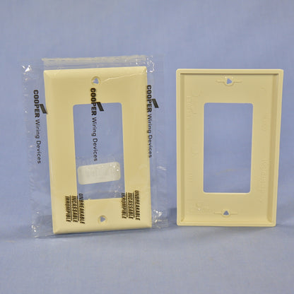 Cooper 5151V Ivory Standard 1-Gang Decorator GFCI Nylon Wallplate Covers 3-Pack