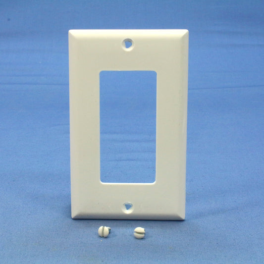 Cooper 5151W White 1-Gang Decorator Unbreakable Nylon Standard Wallplate Cover