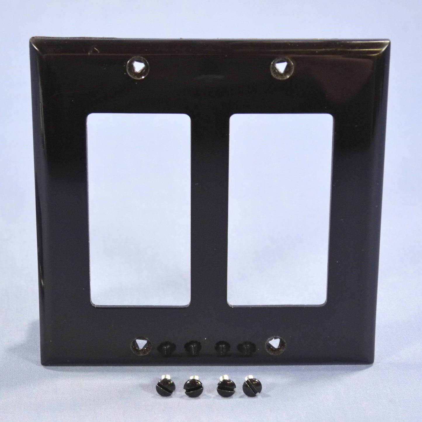 Cooper 5152BK Black 2-Gang Decorator GFCI Unbreakable Nylon Wallplate Cover 2pcs