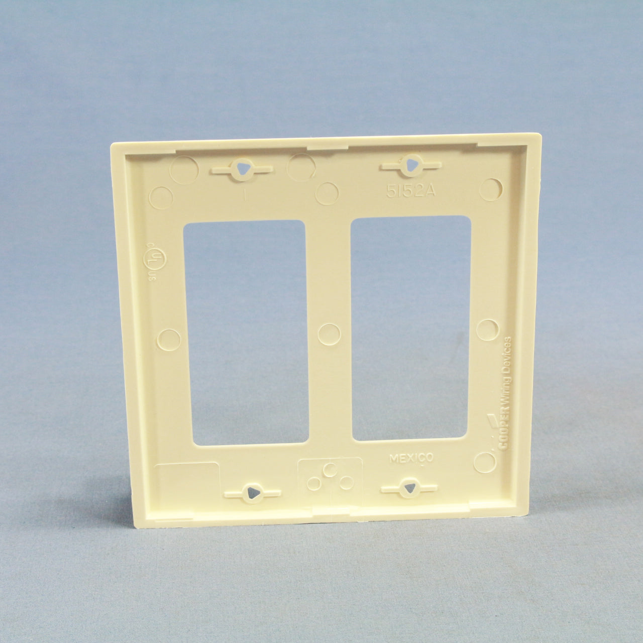Cooper 5152LA Light Almond 2-Gang Decorator Nylon Wallplate GFCI Nylon Wallplate