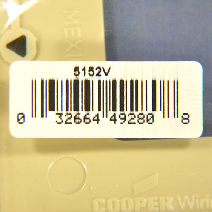 Cooper 5152V Ivory 2-Gang Decorator Unbreakable Nylon Wallplate GFCI GFI Cover