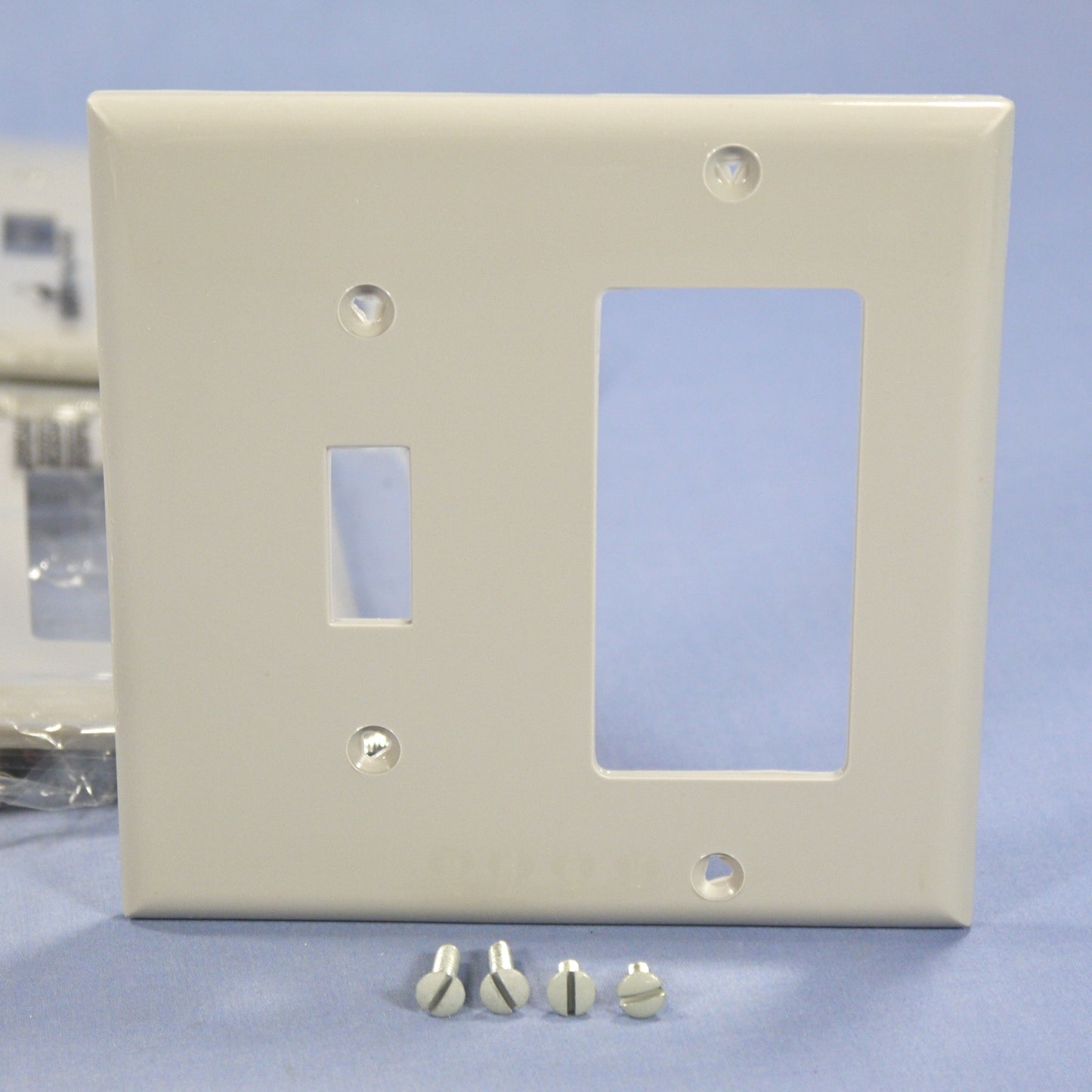 Cooper 5153GY Gray 2-Gang Decorator GFCI Switch Cover Nylon Wallplates 10-Pack