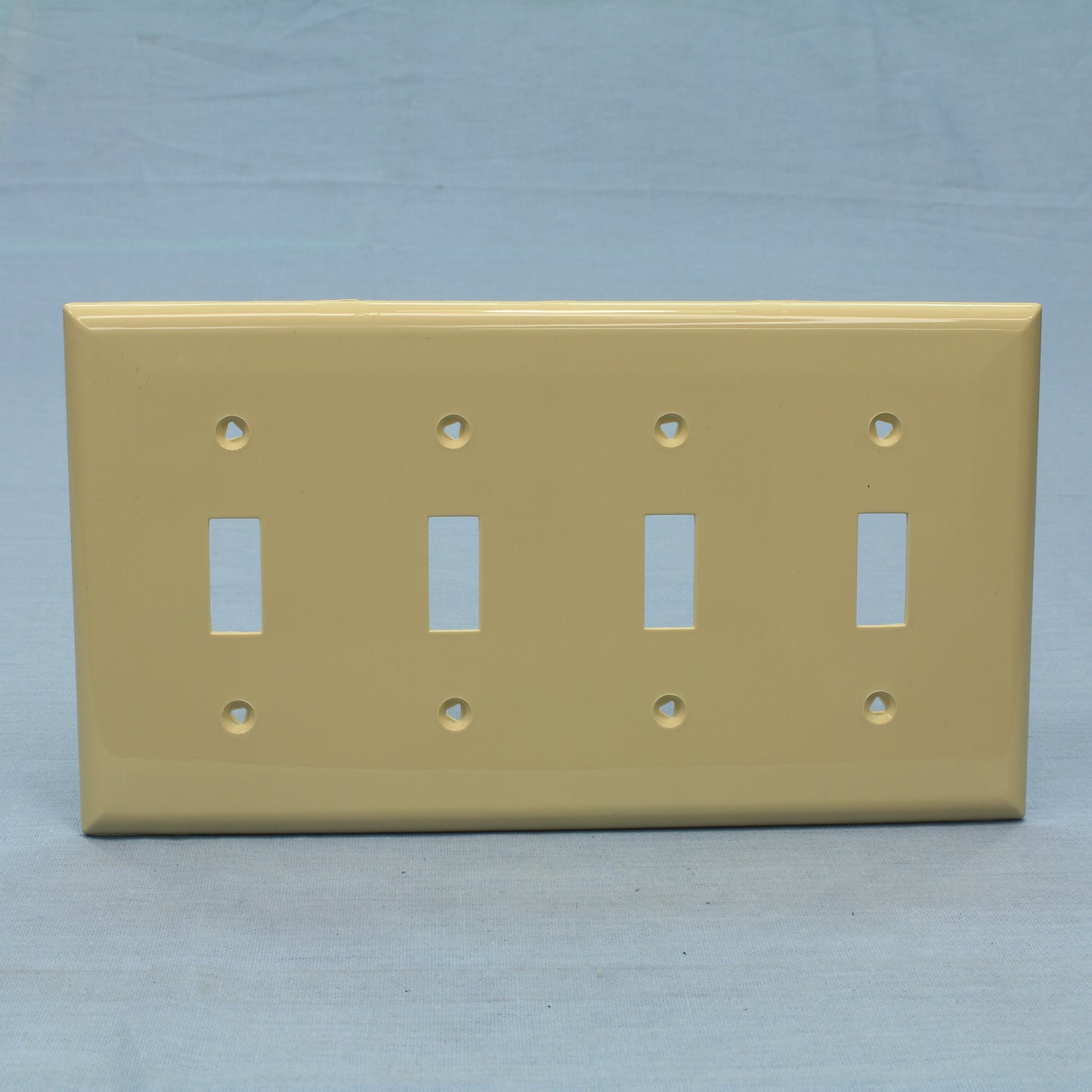 Cooper 5154V Ivory 4-Gang Switch Cover Unbreakable Nylon Wallplate Switchplate