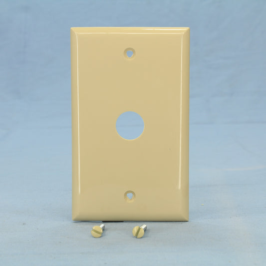 Cooper 5159V Ivory 1-Gang Phone .625" Hole Coaxial Cable Nylon Wallplate Cover