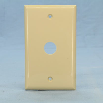 Cooper 5159V Ivory 1-Gang Phone .625" Hole Coaxial Cable Nylon Wallplate Cover