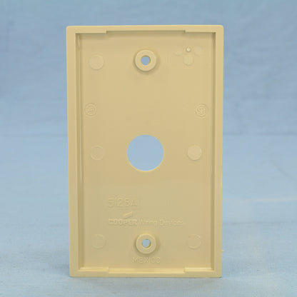 Cooper 5159V Ivory 1-Gang Phone .625" Hole Coaxial Cable Nylon Wallplate Cover