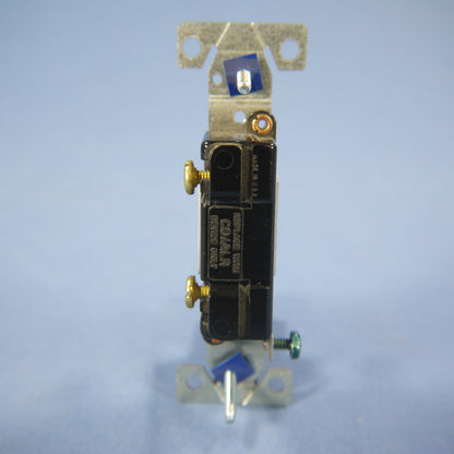Cooper Brown Single Pole Toggle Wall Light Switch CO/ALR Aluminum 15A 5221-7B