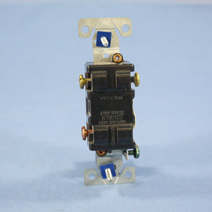 Cooper Brown 3-Way Toggle Wall Light Switch CO/ALR Aluminum Wiring 15A 5223-7B