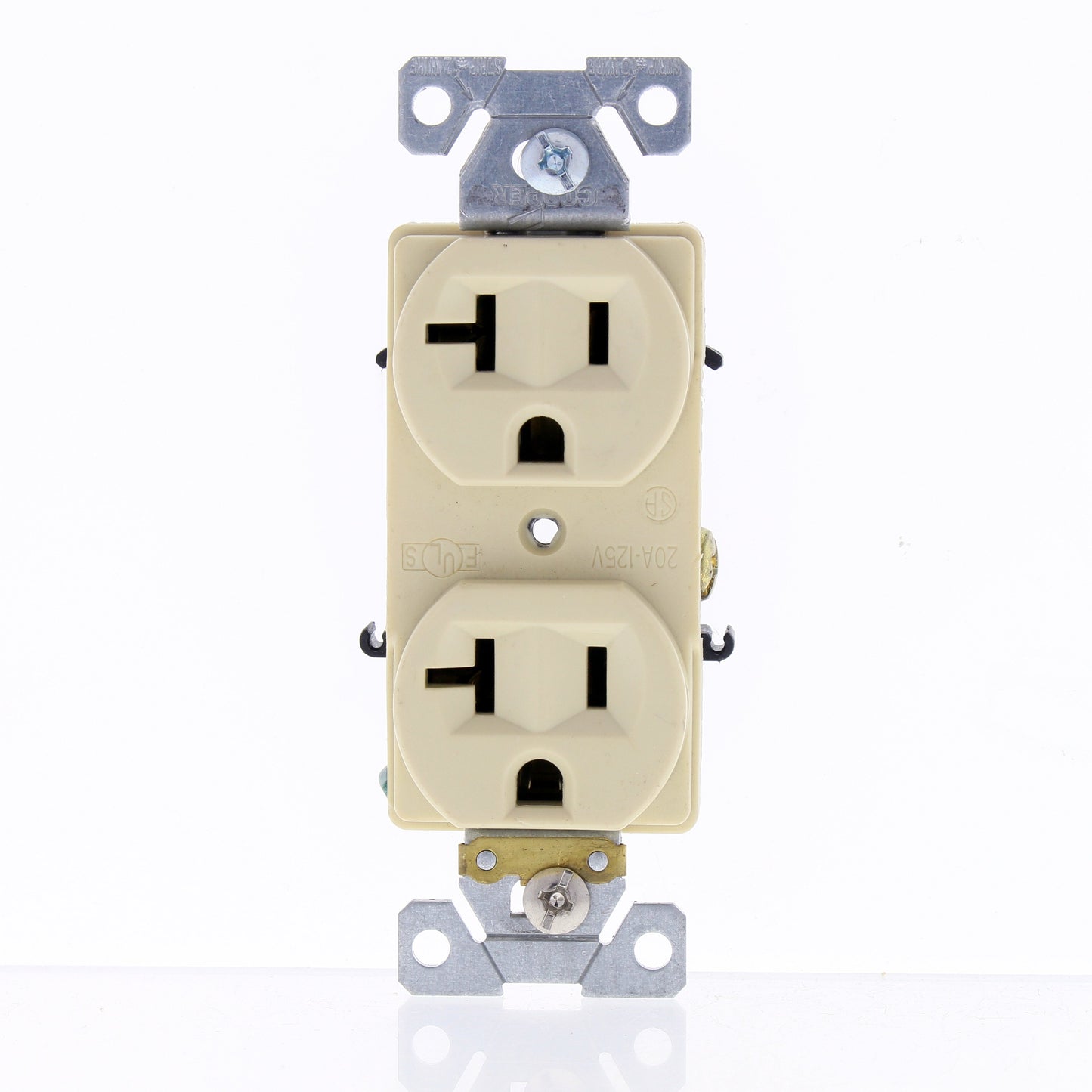 Cooper Ivory Specification Grade Duplex Receptacle NO GUARD 5-20R 20A Bulk 5352V
