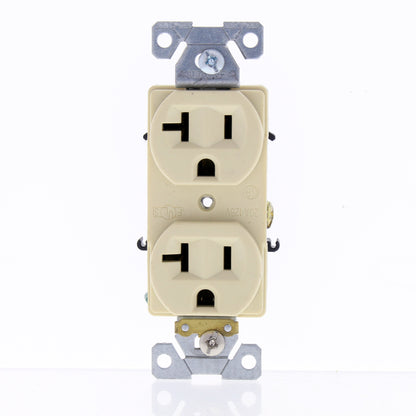 Cooper Ivory Specification Grade Duplex Receptacle NO GUARD 5-20R 20A Bulk 5352V
