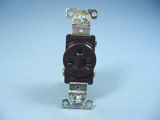 Cooper 5461B Brown Single Receptacle Outlet NEMA 6-20R 20A 250V Industrial Grade