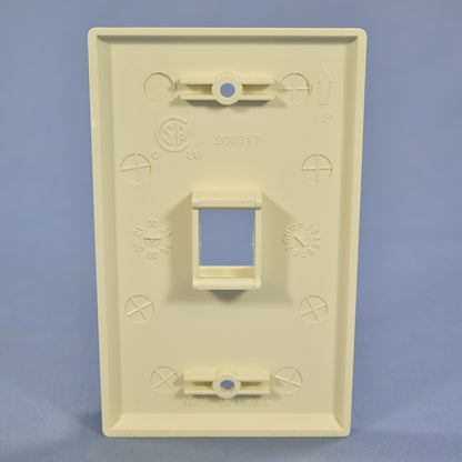 Cooper 5510-5EW Light Almond 1-Gang Modular 1-Port Thermoplastic Nylon Wallplate