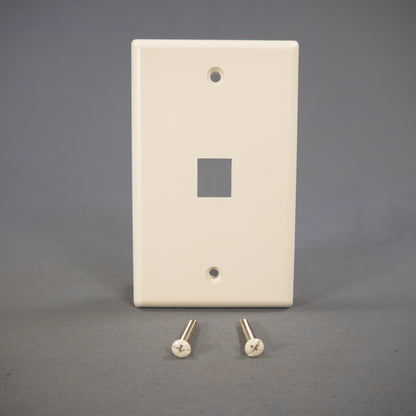 Cooper 5510-5EW White 1-Gang Modular 1-Port Thermoplastic Wallplate Flush Mount
