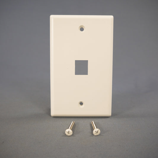 Cooper 5510-5EW White 1-Gang Modular 1-Port Thermoplastic Wallplate Flush Mount