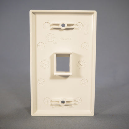 Cooper 5510-5EW White 1-Gang Modular 1-Port Thermoplastic Wallplate Flush Mount