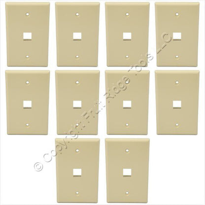 Cooper 5510A Almond 1-Gang Mid-Size 1-Port Thermoplastic Nylon Wallplates 10pcs