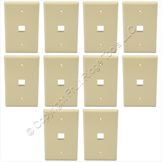 Cooper 5510A Almond 1-Gang Mid-Size 1-Port Thermoplastic Nylon Wallplates 10pcs