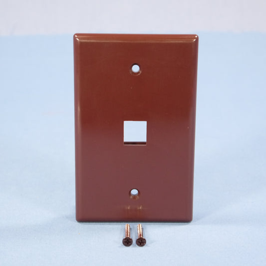 Cooper 5510B-MSP Brown 1-Gang Mid-Size Flush 110 Style 1-Port Nylon Wallplate