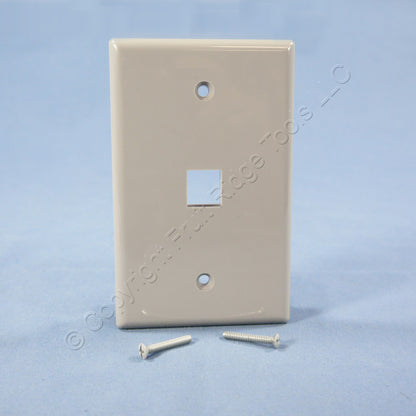 Gray Cat 6 Snap-In Modular Data Jack 110 Style 8-Position RJ45 PLUS Wallplate