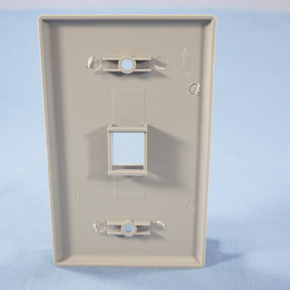 Cooper 5510GY-MSP Gray 1-Gang Mid-Size Flush 110 Style 1-Port Nylon Wallplate