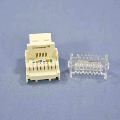 Cooper 5511-3ELA Lt Almond Cat 3e 6-Wire USOC 110 Style Modular Phone/Data Jack