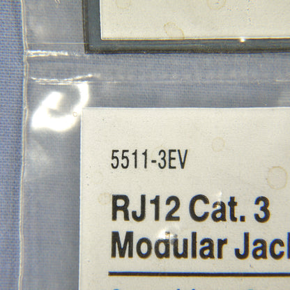 Cooper 5511-3EV Ivory Cat3e Snap-In 110 Style 6Wire USOC Modular Phone/Data Jack